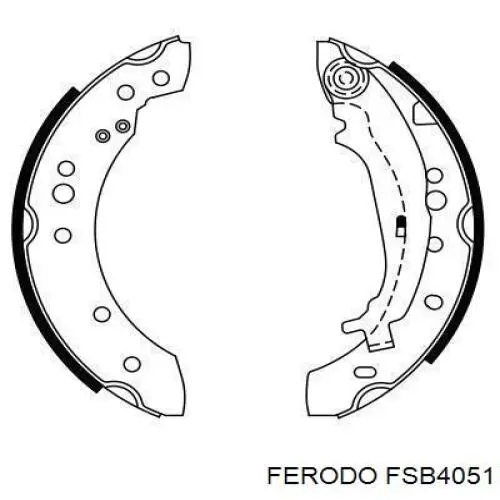 Zapatas de frenos de tambor traseras FSB4051 Ferodo