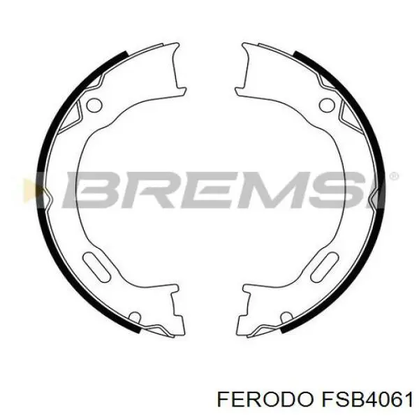 Тормозные колодки стояночного тормоза Ferodo FSB4061 цена, от 29.70 USD