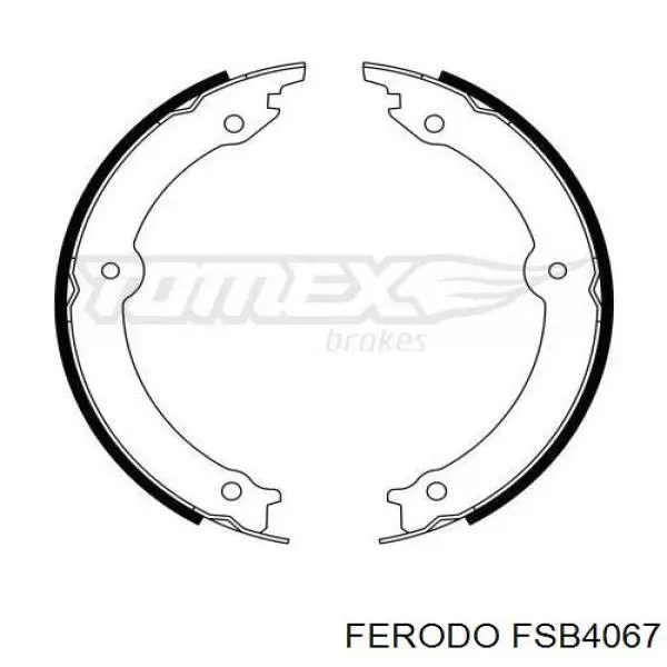 Тормозные колодки стояночного тормоза Ferodo FSB4067 цена, от 50.16 USD