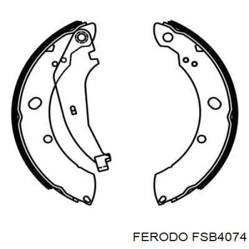 Тормоза рабочие задние ножные и тормозные барабаны Ferodo FSB4074 цена, от 35.36 USD