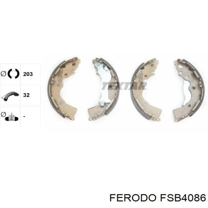 Купить FSB4086 Ferodo Задние барабанные тормозные колодки
