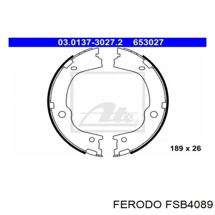 Колодки стояночного тормоза Ferodo FSB4089