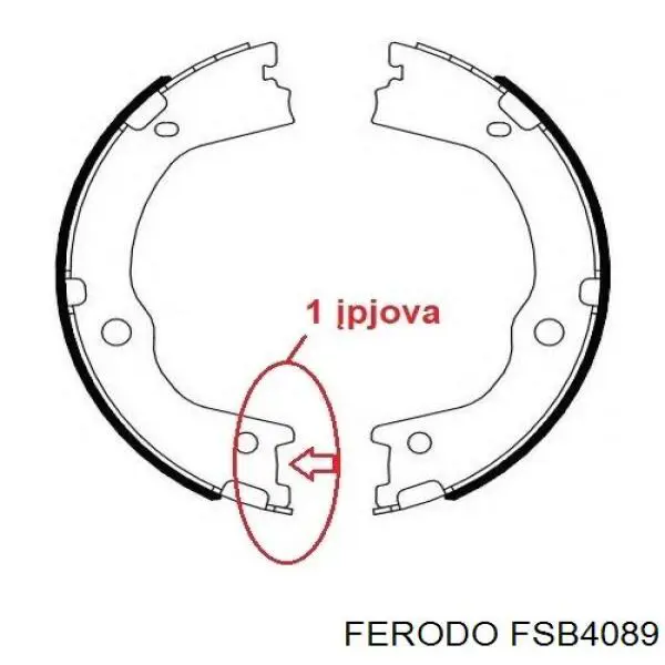Тормозные колодки стояночного тормоза Ferodo FSB4089 цена, от 37.78 USD