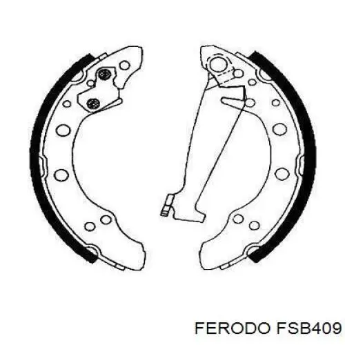 Задние барабанные колодки FSB409 Ferodo