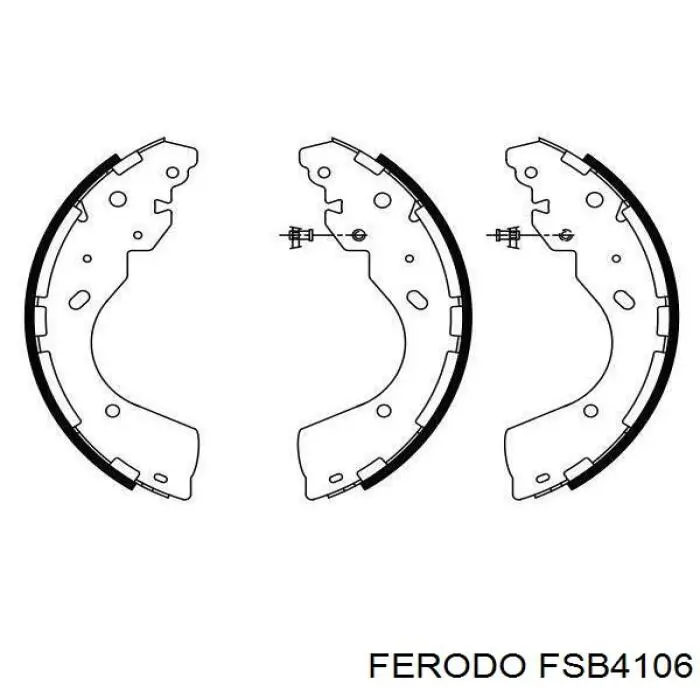 Задние барабанные колодки FSB4106 Ferodo