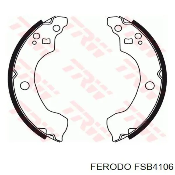 Тормоза рабочие задние ножные и тормозные барабаны Ferodo FSB4106 цена, от 12.80 USD