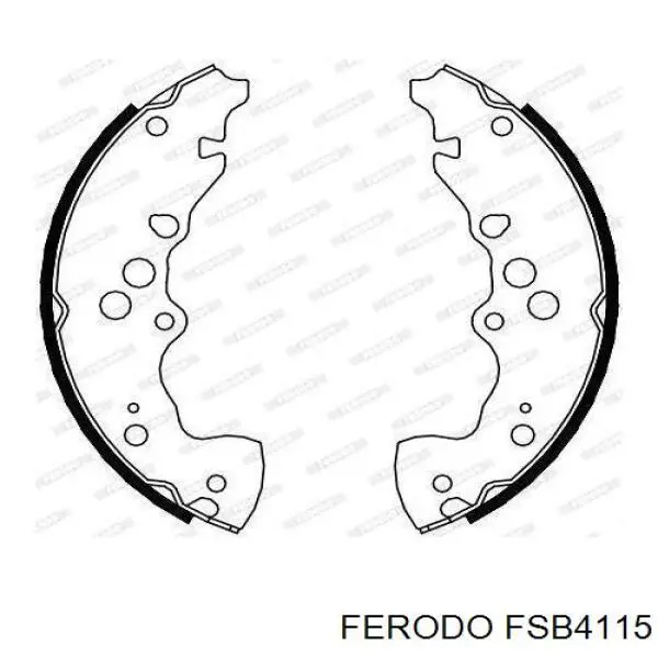 Zapatas de frenos de tambor traseras FSB4115 Ferodo