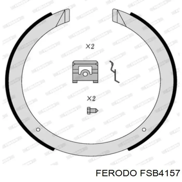 Купить FSB4157 Ferodo Колодки ручника/стояночного тормоза