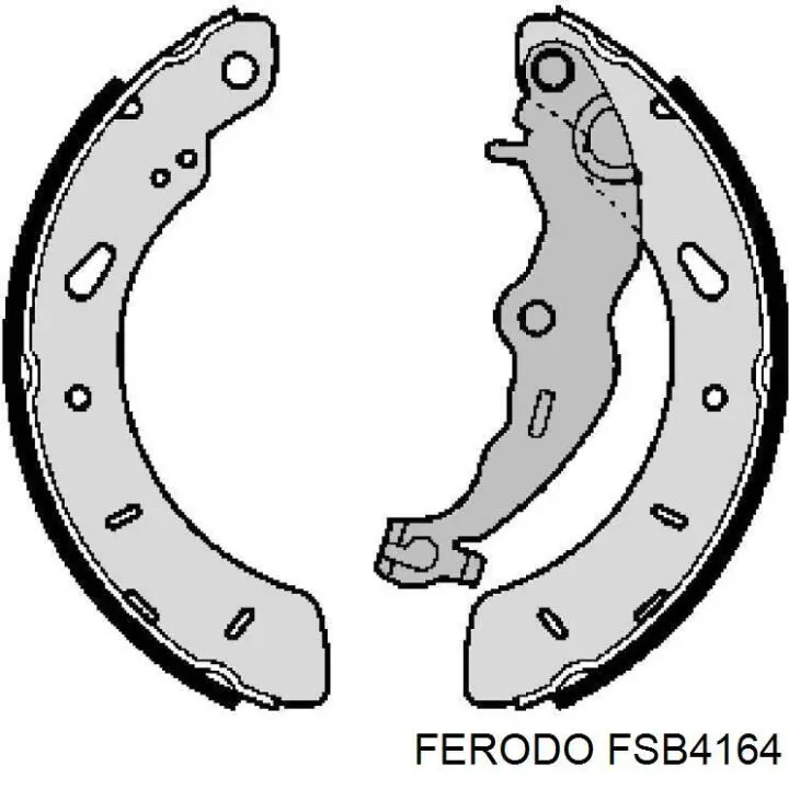 Zapatas de frenos de tambor traseras FSB4164 Ferodo
