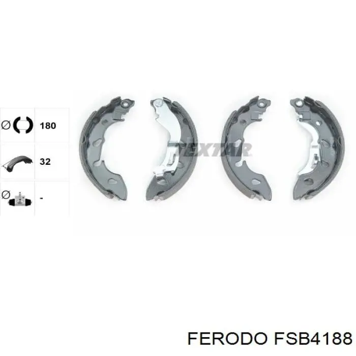 FSB4188 Ferodo задние барабанные колодки