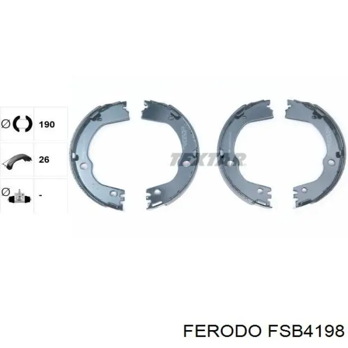 Тормозные колодки стояночного тормоза Ferodo FSB4198 цена, от 37.10 USD