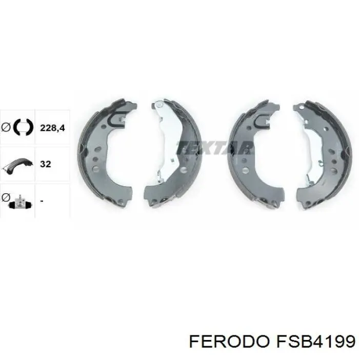 Задние барабанные колодки FSB4199 Ferodo