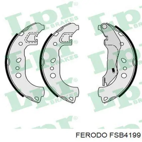 Zapatas de frenos de tambor traseras FSB4199 Ferodo