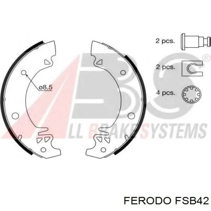FSB42 Ferodo колодки тормозные задние барабанные