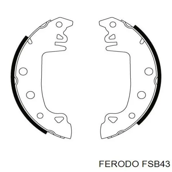 Задние барабанные колодки FSB43 Ferodo