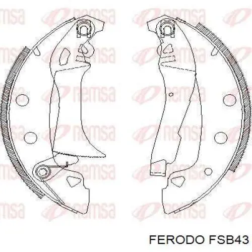 Купить FSB43 Ferodo Задние барабанные тормозные колодки