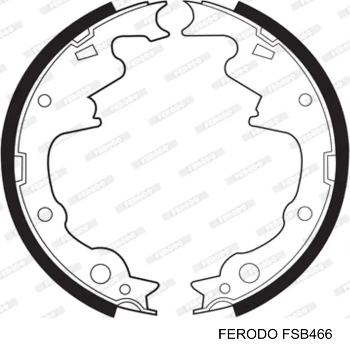 FSB466 Ferodo Барабанные тормозные колодки