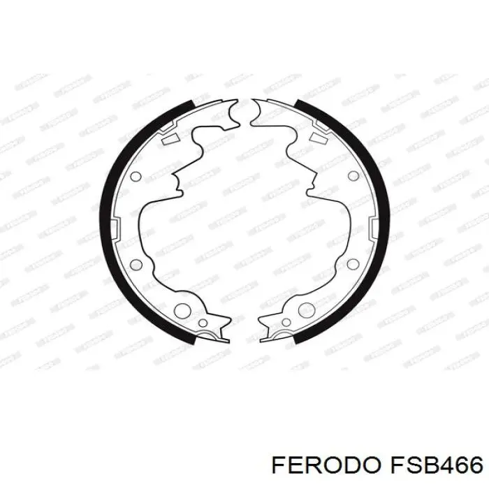 Zapatas de frenos de tambor traseras FSB466 Ferodo