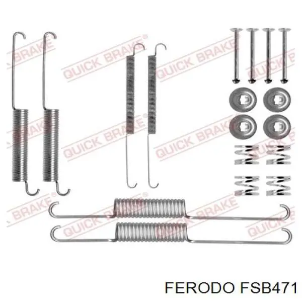 Zapatas de frenos de tambor traseras FSB471 Ferodo