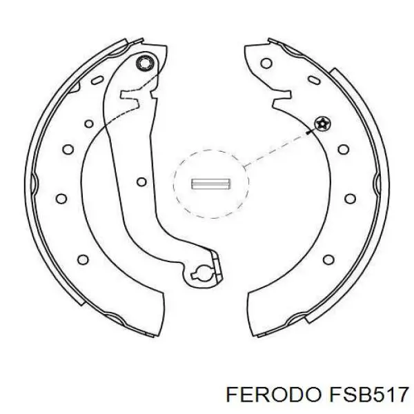 Zapatas de frenos de tambor traseras FSB517 Ferodo