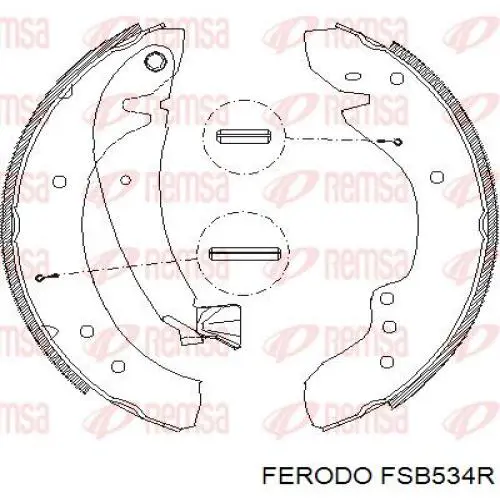 Zapatas de frenos de tambor traseras FSB534R Ferodo