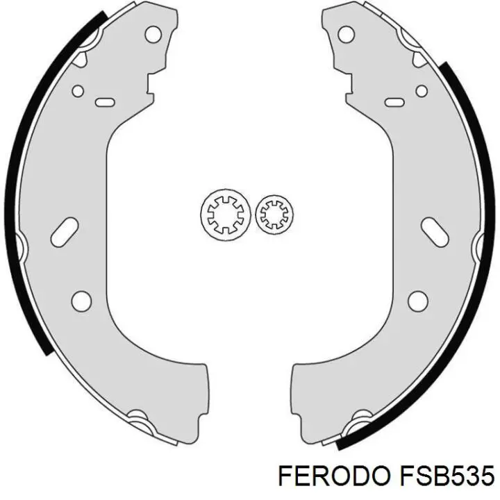 FSB535 Ferodo Барабанные тормозные колодки