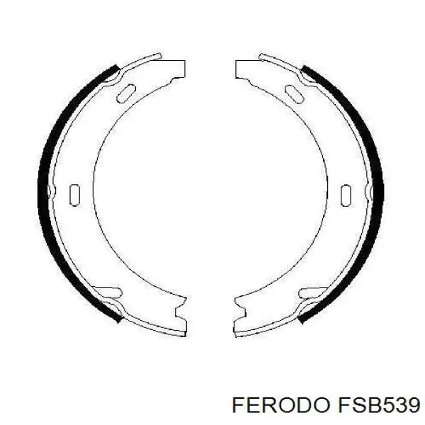 Колодки ручника (стояночного тормоза) Ferodo FSB539