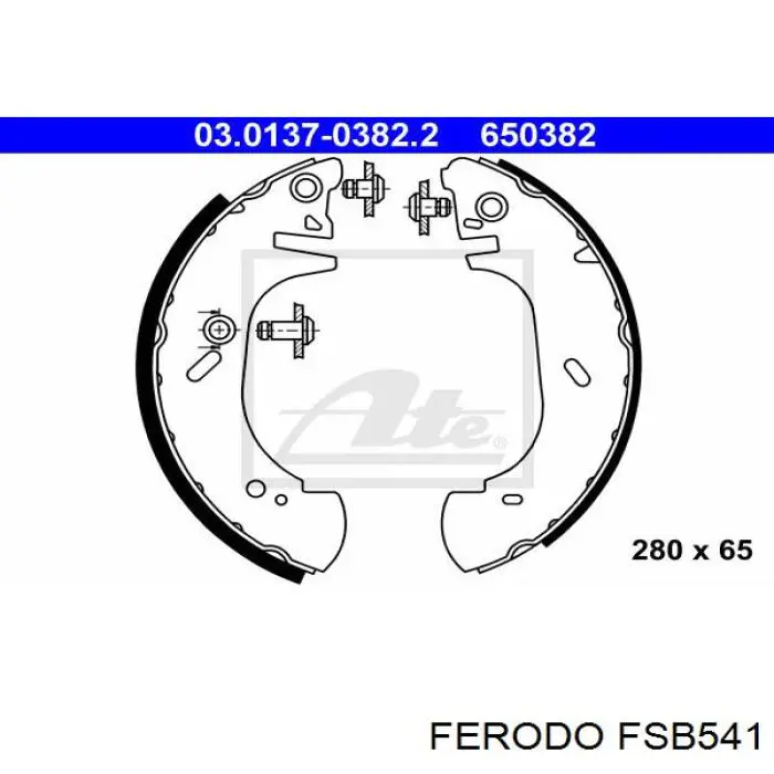 Задние барабанные колодки FSB541 Ferodo