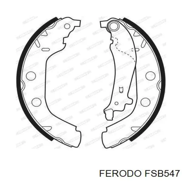 Zapatas de frenos de tambor traseras FSB547 Ferodo
