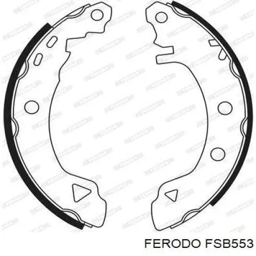 Zapatas de frenos de tambor traseras FSB553 Ferodo