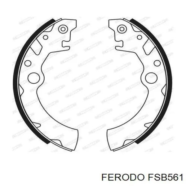 Zapatas de frenos de tambor traseras FSB561 Ferodo