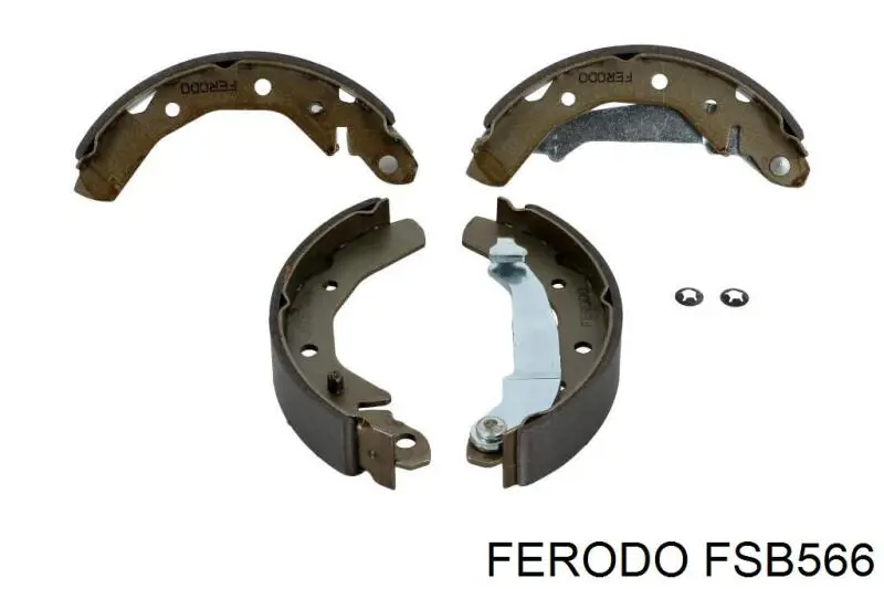 Колодки тормозные задние барабанные, в сборе с цилиндрами, комплект Ferodo FSB566