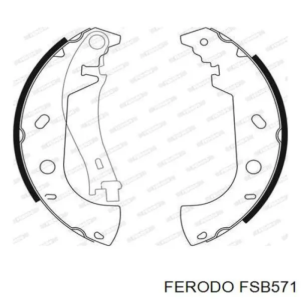 Zapatas de frenos de tambor traseras FSB571 Ferodo