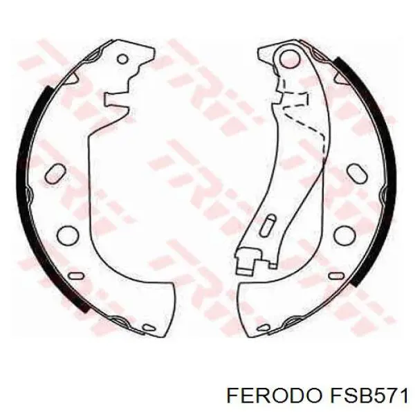 Задние барабанные колодки FSB571 Ferodo