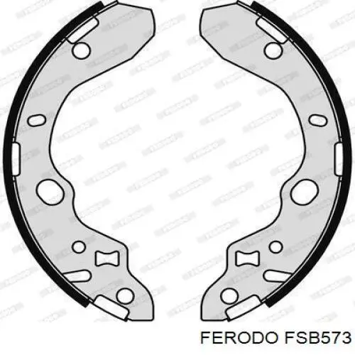 Zapatas de frenos de tambor traseras FSB573 Ferodo