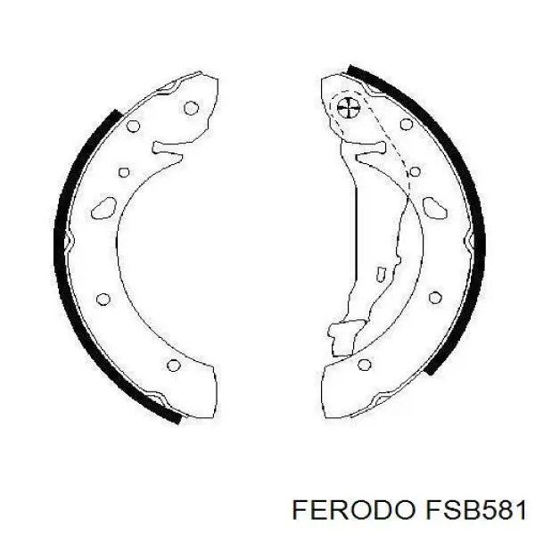 Zapatas de frenos de tambor traseras FSB581 Ferodo