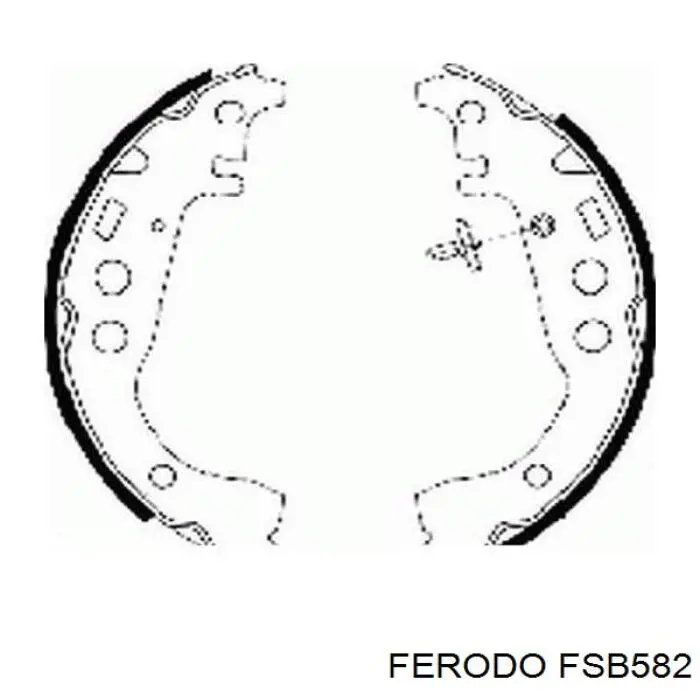FSB582 Ferodo колодки тормозные задние барабанные