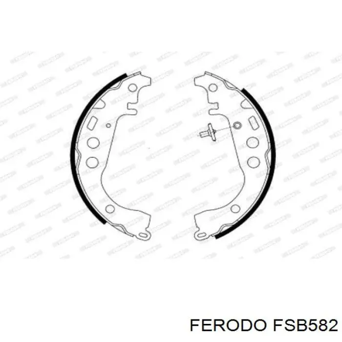 Zapatas de frenos de tambor traseras FSB582 Ferodo