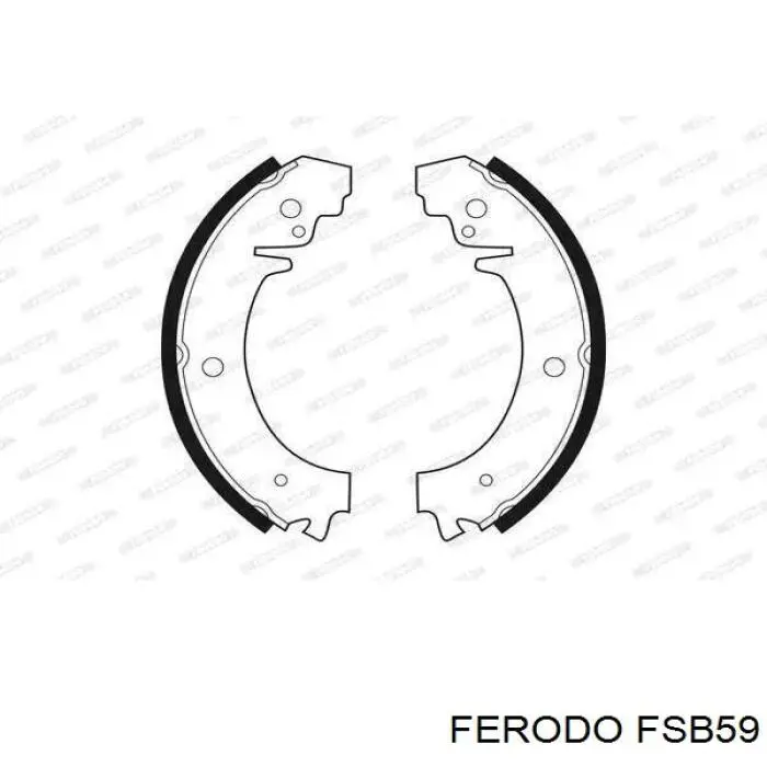 FSB59 Ferodo колодки тормозные задние барабанные