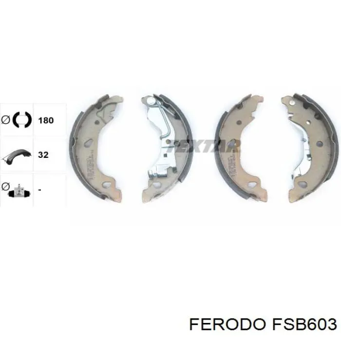 Купить FSB603 Ferodo Задние барабанные тормозные колодки