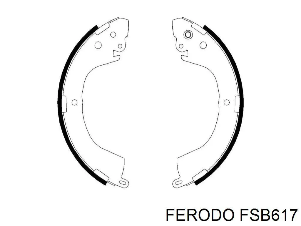 FSB617 Ferodo колодки тормозные задние барабанные