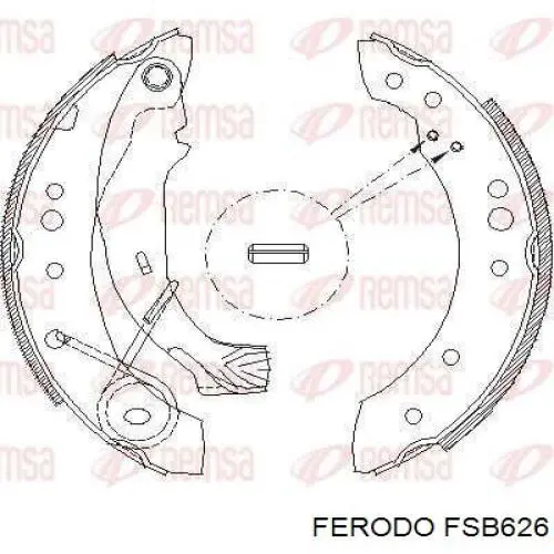 Zapatas de frenos de tambor traseras FSB626 Ferodo