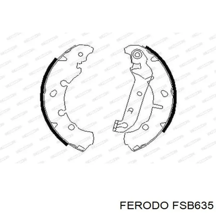 FSB635 Ferodo колодки тормозные задние барабанные