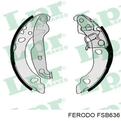 FSB636 Ferodo колодки тормозные задние барабанные