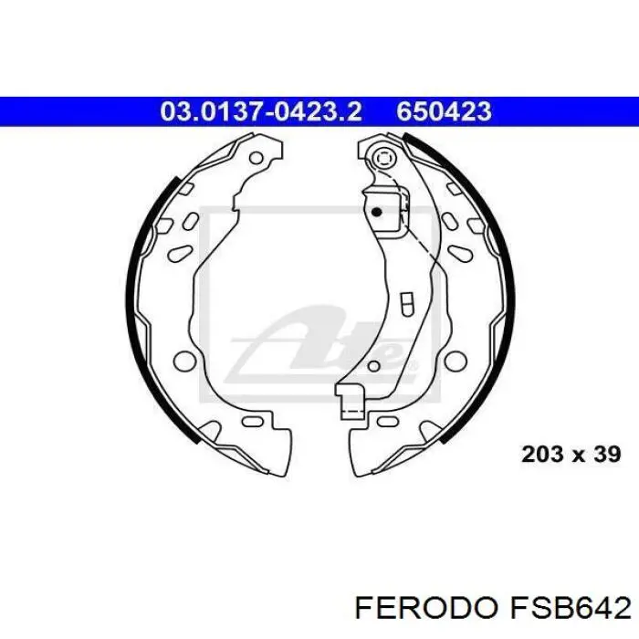 Задние барабанные колодки FSB642 Ferodo