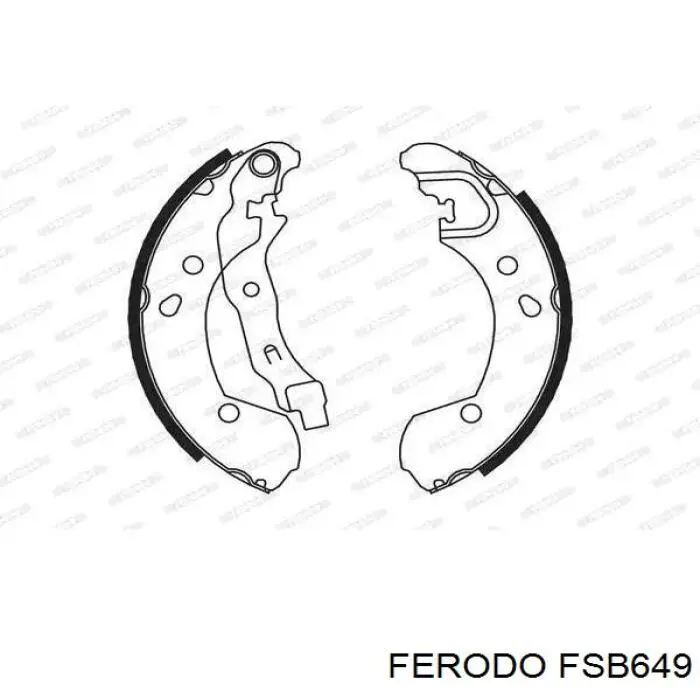 Задние барабанные колодки FSB649 Ferodo