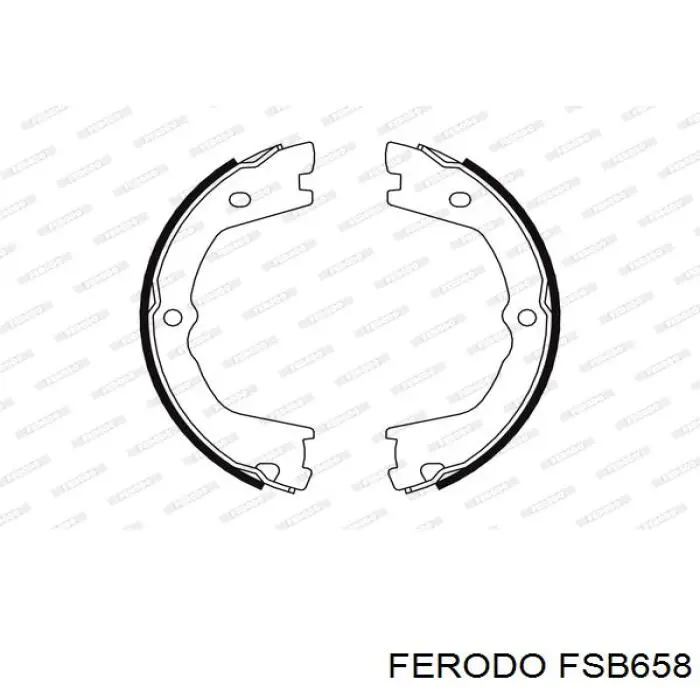 Задние барабанные колодки FSB658 Ferodo