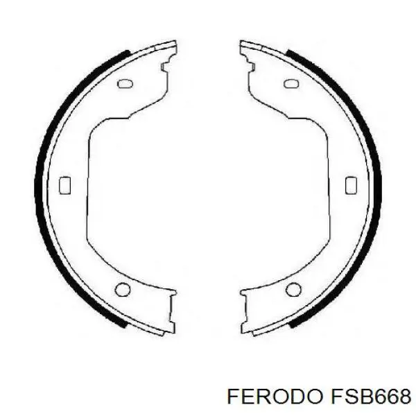 Тормозные колодки стояночного тормоза Ferodo FSB668 цена, от 27.92 USD