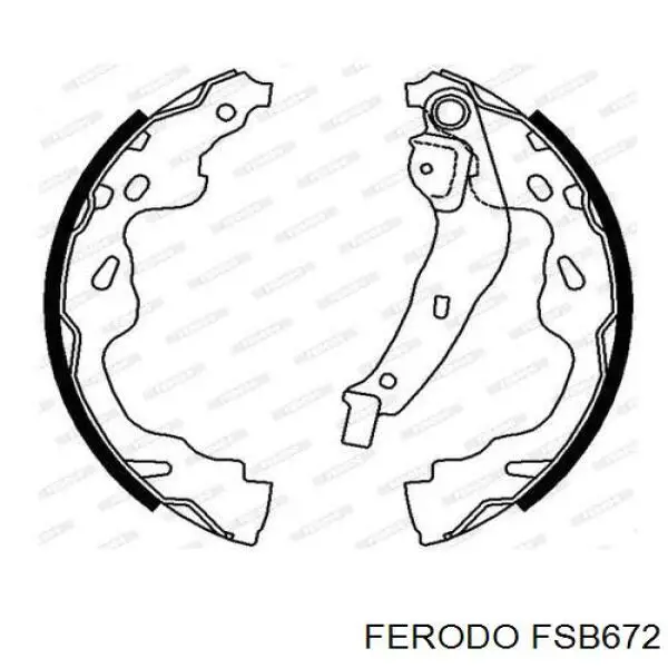 Купить FSB672 Ferodo Задние барабанные тормозные колодки