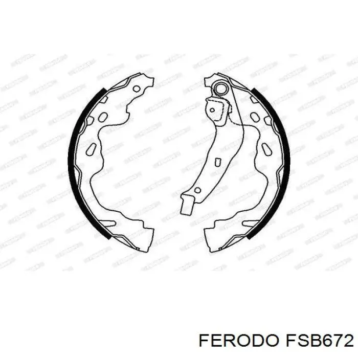 Задние барабанные колодки FSB672 Ferodo